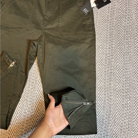 KUT from the Kloth | Ankle Straight Leg Pants in Green | Sz 12 - Picture 11 of 11
